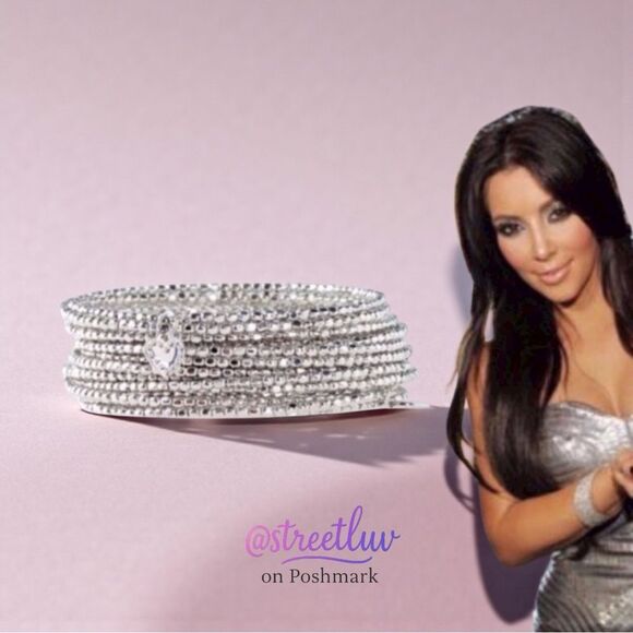 Stella & Dot Silver Bardot Spiral Bangle Bracelet - Picture 1 of 9